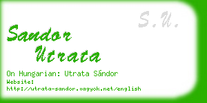 sandor utrata business card
